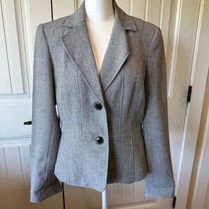Kasper Gray Blazer Tailored Suit Jacket